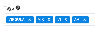 Visualização das Tags adicionadas