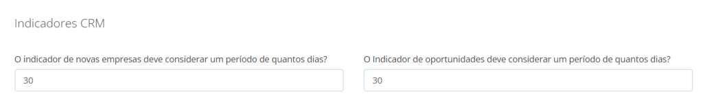 Indicadores CRM