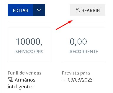 Reabrir oportunidade
